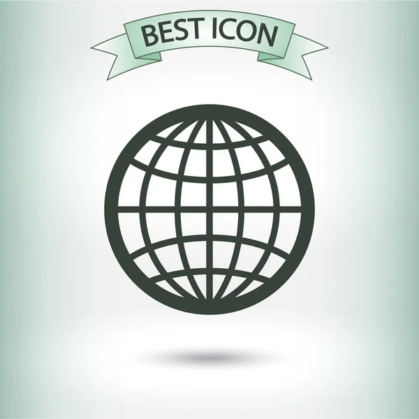 Globe Icon Flat  design — Stock Vector