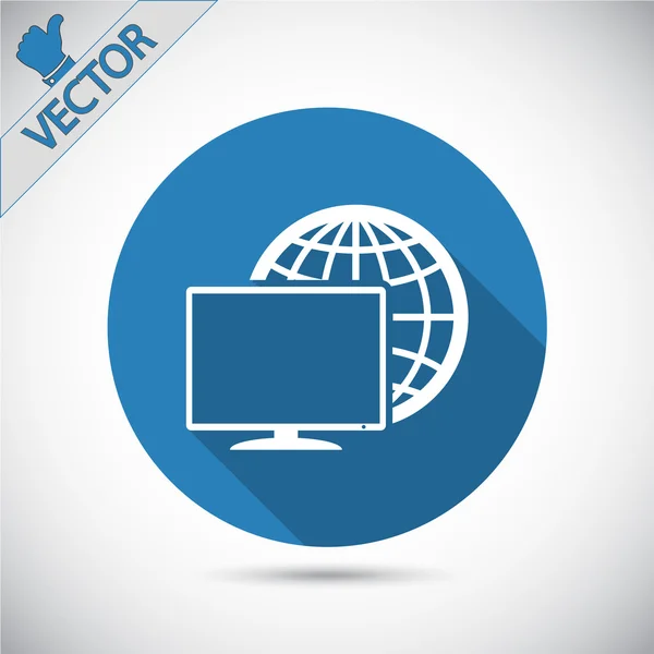 Icona del monitor — Vettoriale Stock