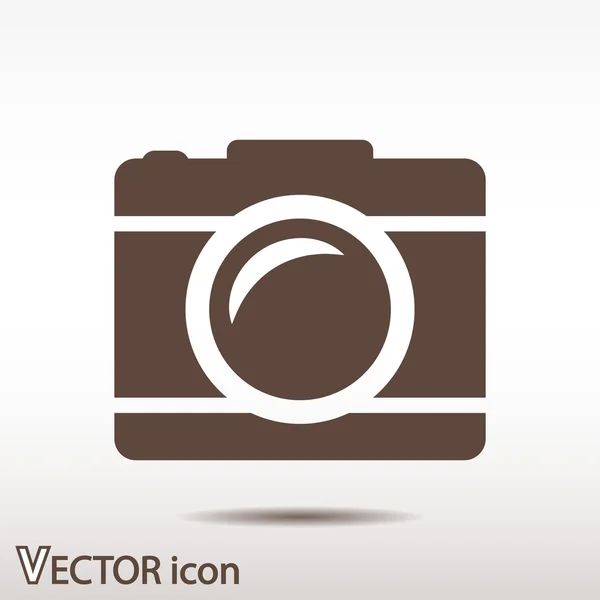 Platte pictogram van de camera — Stockvector