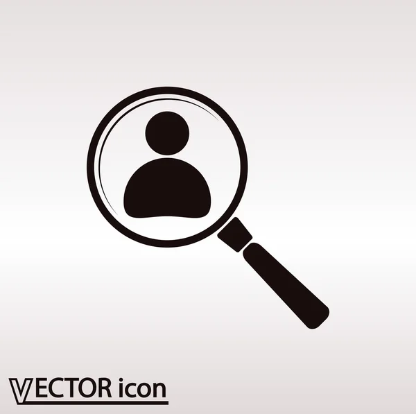 Иконка поиска сотрудников — стоковый вектор