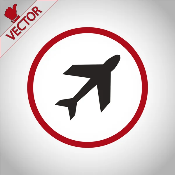 Ícone do avião — Vetor de Stock