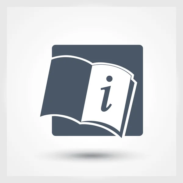 Libro abierto icono — Vector de stock