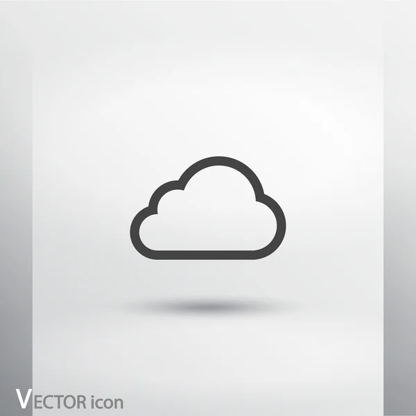 Icône Cloud Style design plat — Image vectorielle