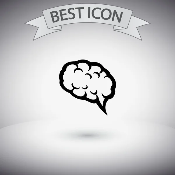 Brain icon Flat design style — Stock Vector