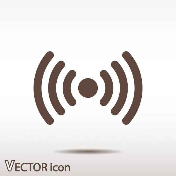Draadloos netwerk symbool van wifi-pictogram — Stockvector