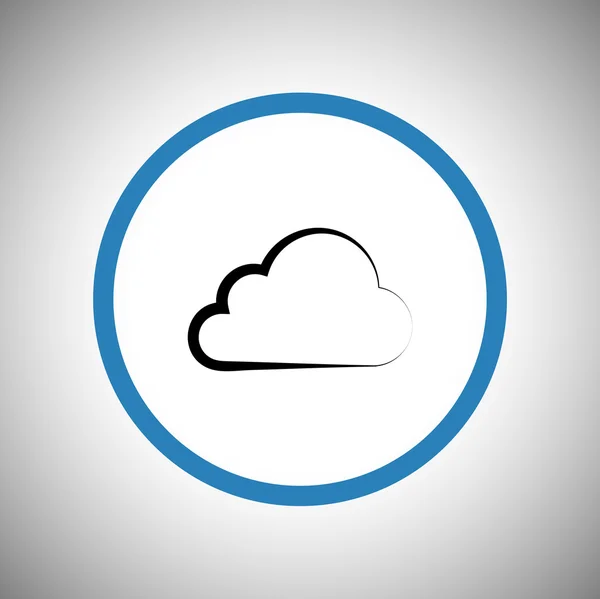 Icône Cloud Style design plat — Image vectorielle