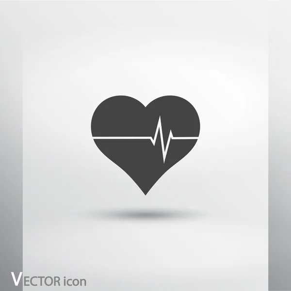 Corazón icono de diseño plano — Vector de stock