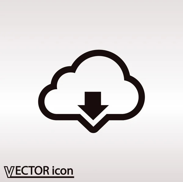 Иконка загрузки облачных вычислений — стоковый вектор