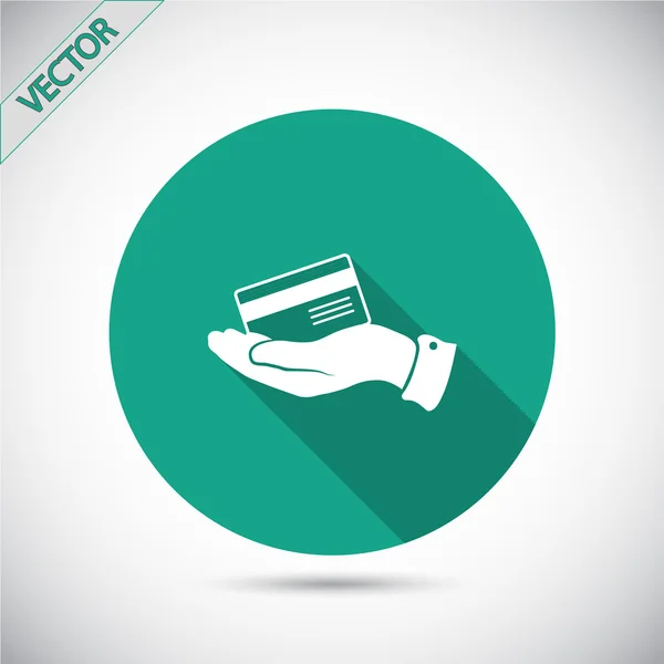 Icône de carte de crédit bancaire — Image vectorielle