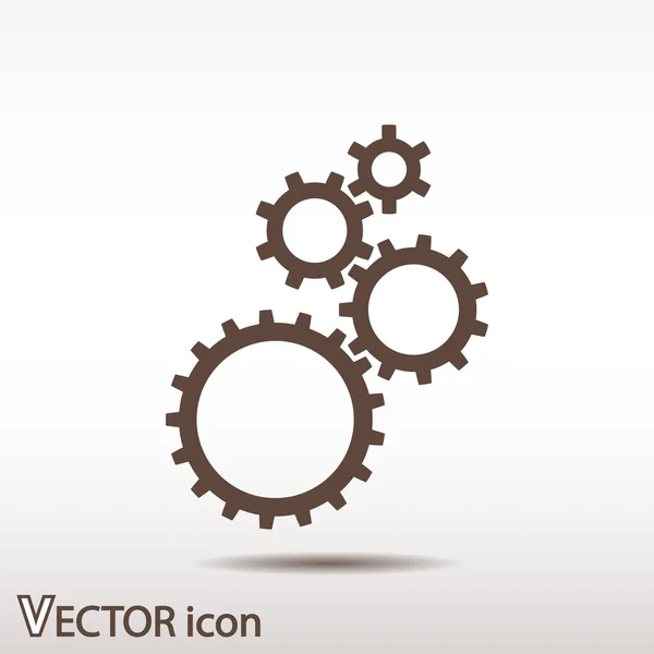 Gear icon. Flat design style — Stock Vector