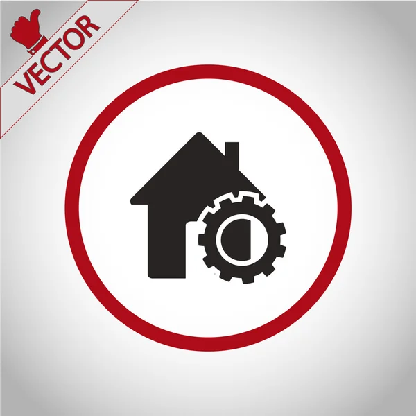 Flat House icon. — Stock Vector