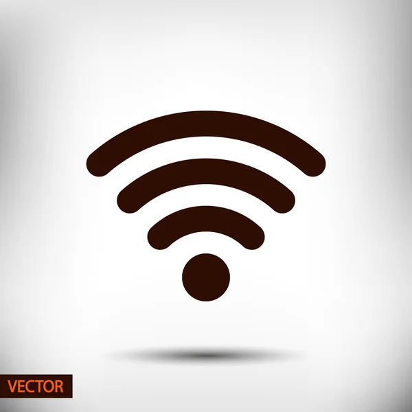 Símbolo de red inalámbrica del icono wifi — Vector de stock