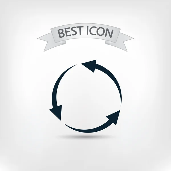 Flecha circular icono — Vector de stock