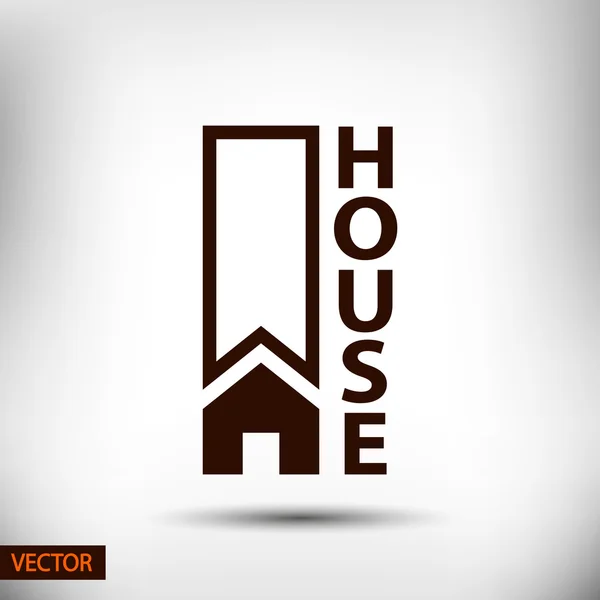 Flat House icon. — Stock Vector