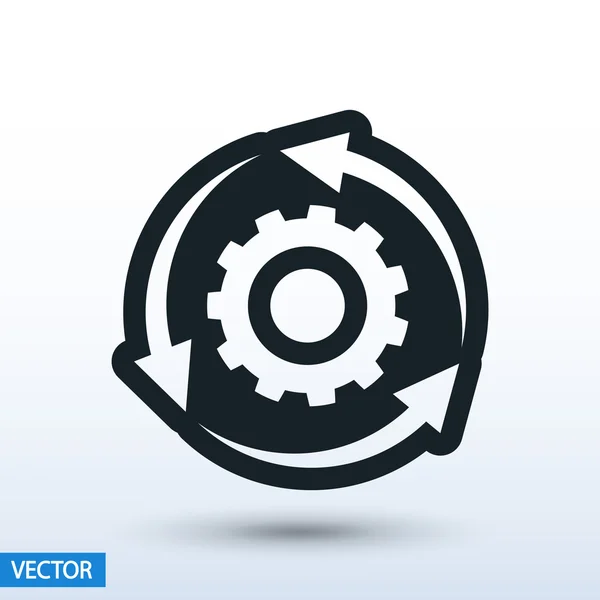 Flecha circular icono — Vector de stock