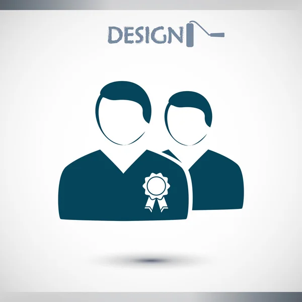 Icono VIP, diseño plano — Vector de stock