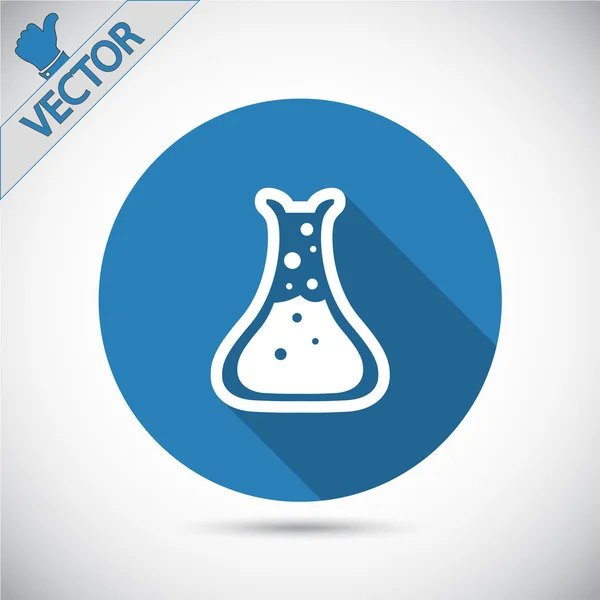 Icono de vidrio de laboratorio — Vector de stock