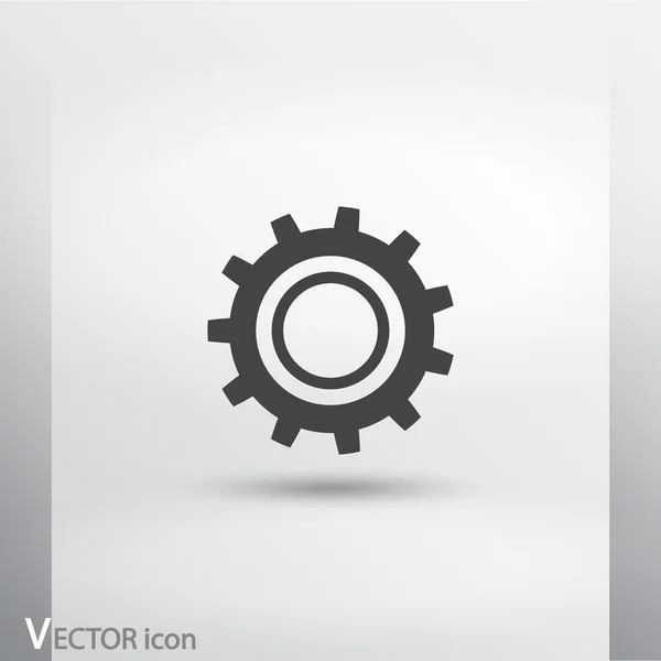 Icono del engranaje. Estilo de diseño plano — Vector de stock