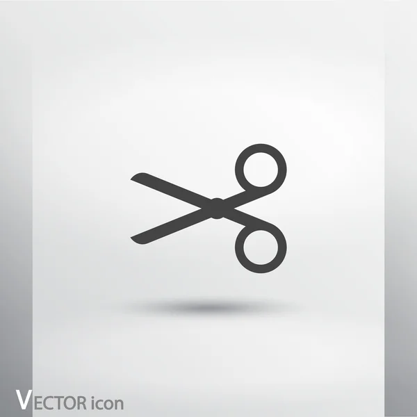 Tijeras Icono plano — Vector de stock