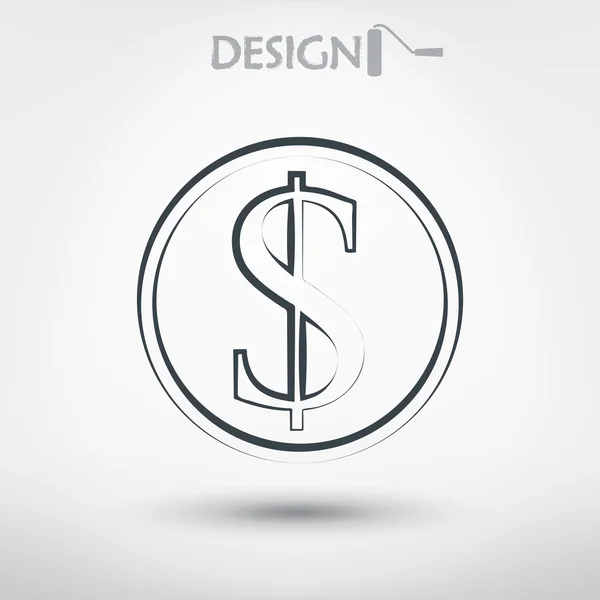 Dollar sign icon — Stock Vector