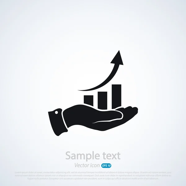 Infographic with hand — Stock Vector