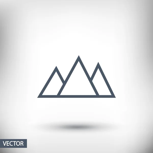 Montañas icono de diseño — Vector de stock