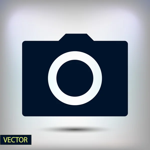 Ícone plano da câmera — Vetor de Stock