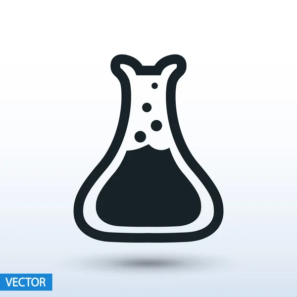 Icono de vidrio de laboratorio — Vector de stock