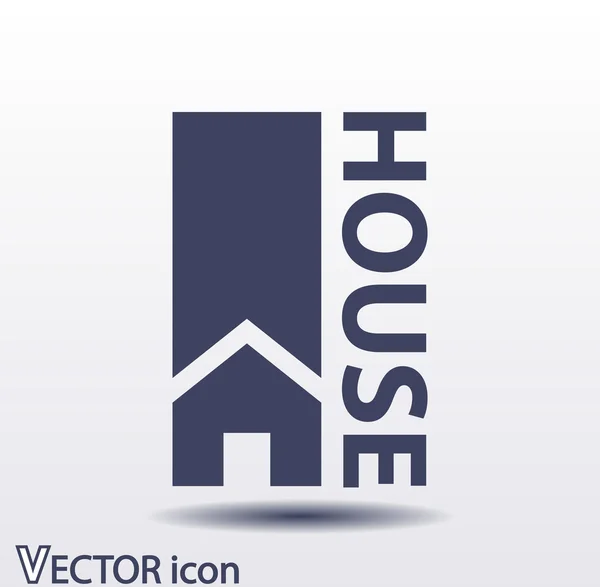 Casa plana icono . — Vector de stock