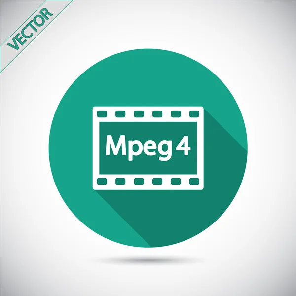 MPEG 4 video icon — Stock Vector