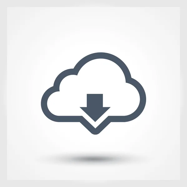 Cloud computing scaricare icona — Vettoriale Stock