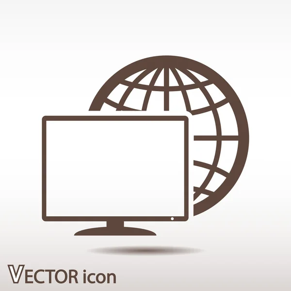 Monitora il design delle icone — Vettoriale Stock