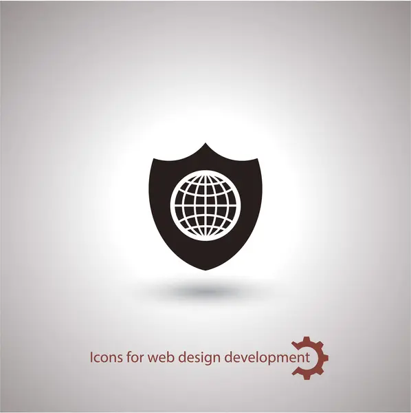 Ícone escudo. estilo de design plano — Vetor de Stock