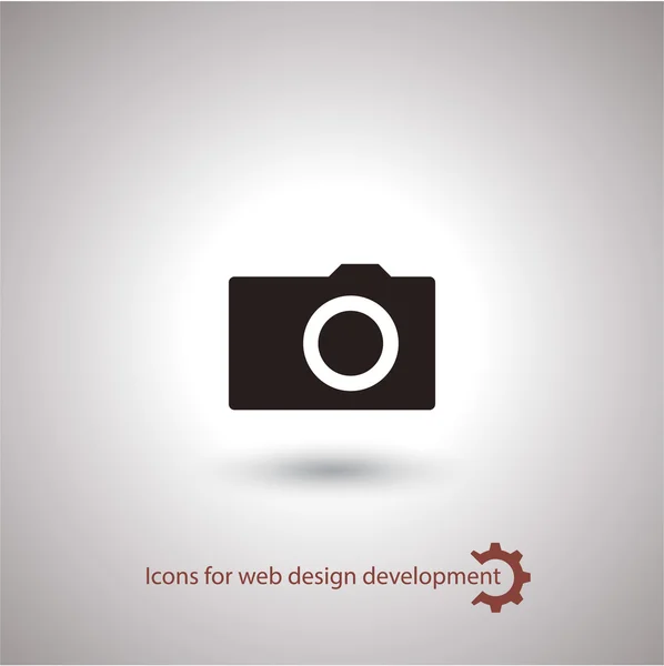 Camera flat icon — Stock Vector