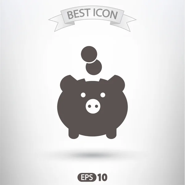 Moneybox icono de diseño — Vector de stock