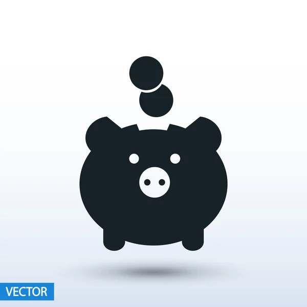Skarbonka ikona designu — Wektor stockowy