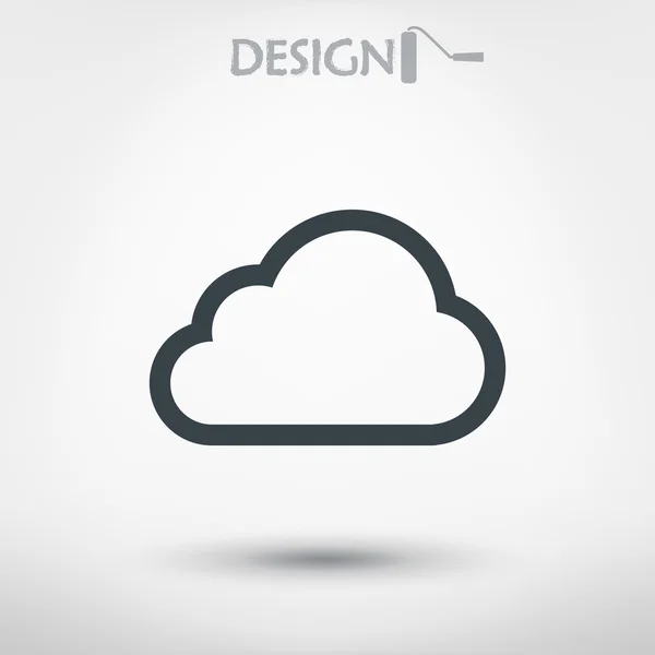 Cloud icon Flat design style — Stock Vector