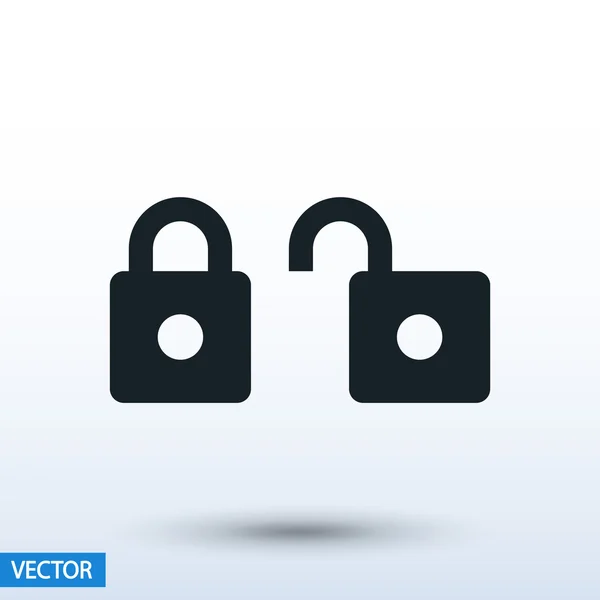 Lock icon. Flat design style — Stock Vector