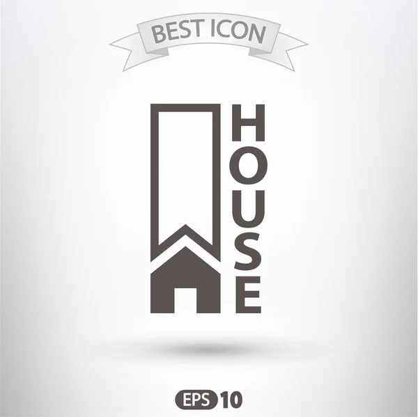 Flat House icon. — Stock Vector