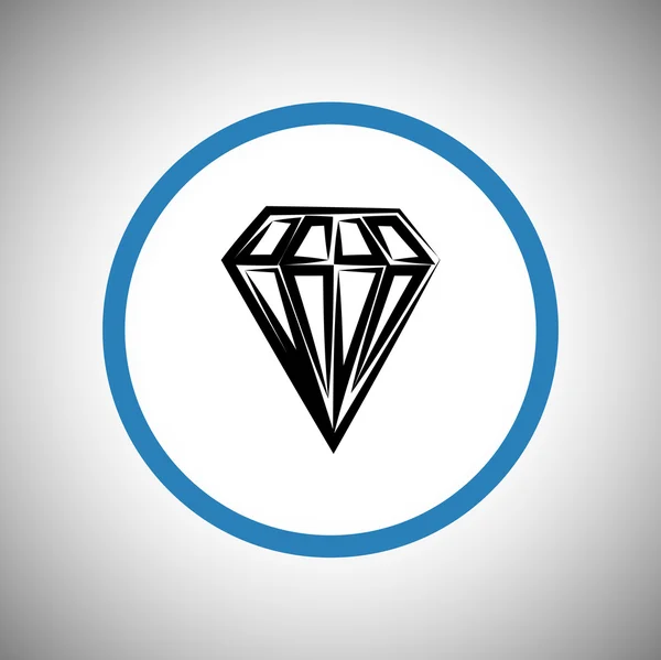 Diamond επίπεδη εικονίδιο — Διανυσματικό Αρχείο