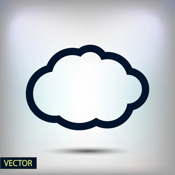 Cloud icon Estilo de diseño plano — Archivo Imágenes Vectoriales