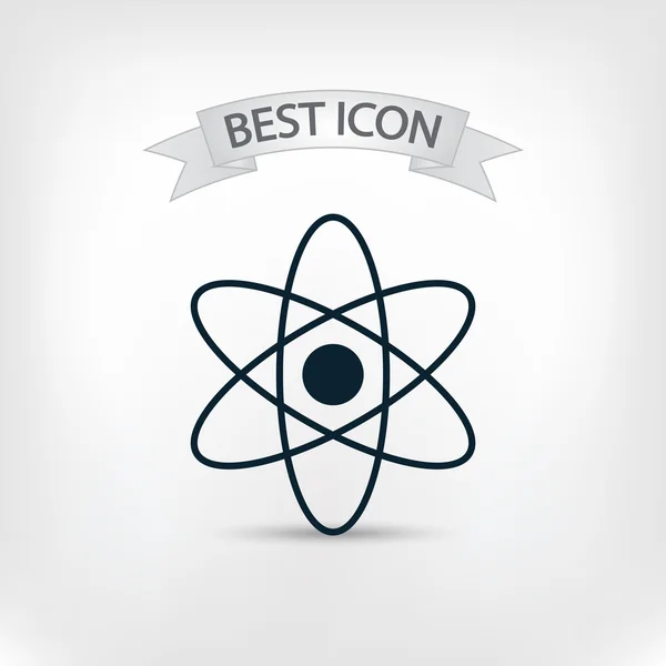 Atom icon. flat design — Stock Vector