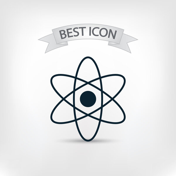 Atom icon. flat design