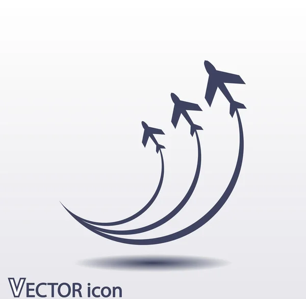 Diseño de símbolo de avión — Vector de stock