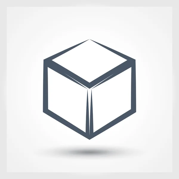 Kubus logo ontwerp pictogram — Stockvector