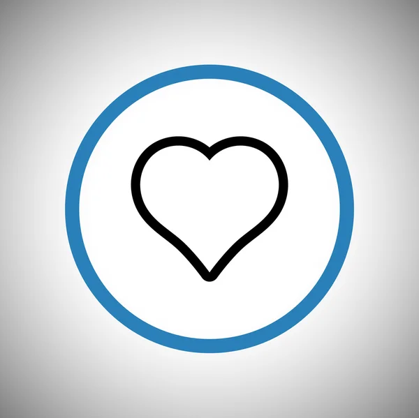 Projeto plano do ícone do coração — Vetor de Stock