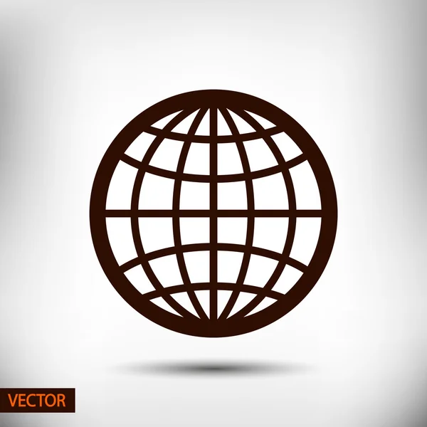 Globo Icono Diseño plano — Vector de stock