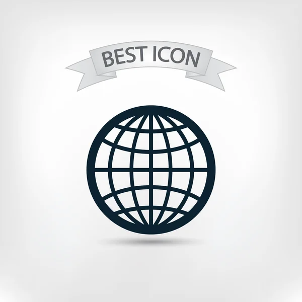 Globe Icon Flat  design — Stock Vector