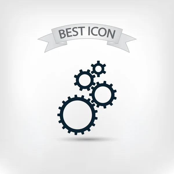 Gear icon. Flat design style — Stock Vector