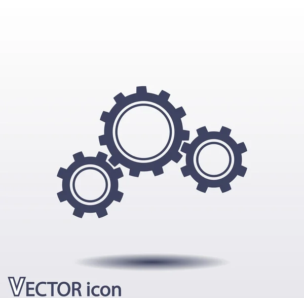 Gear icon. Flat design style — Stock Vector